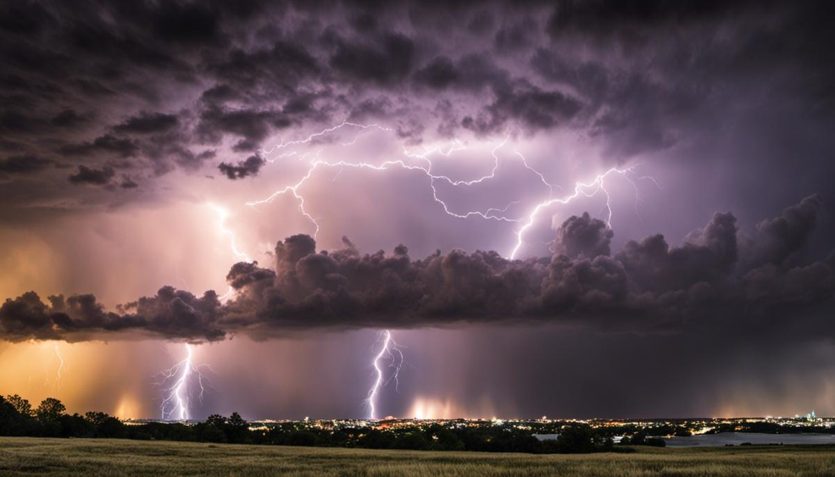 Image of a stormy sky with lightning, representing the controversies surrounding Stormy Daniels.